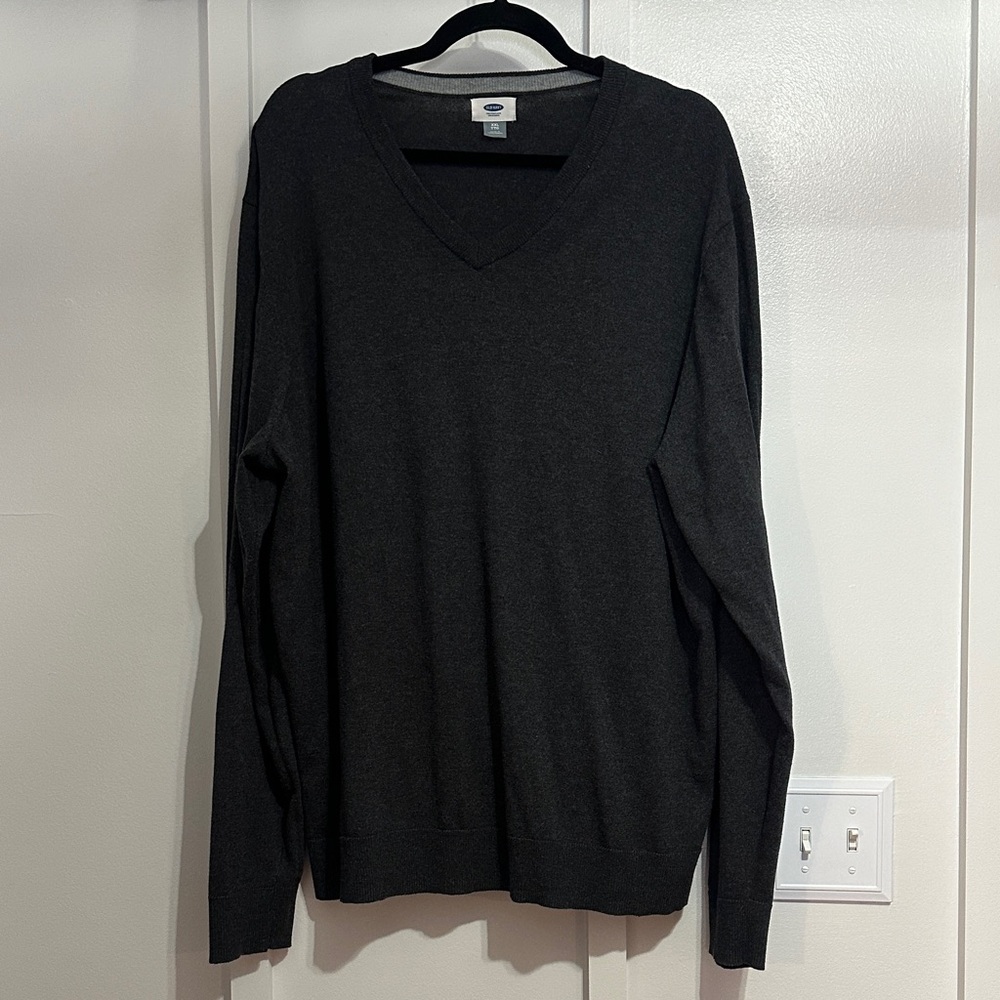 Old Navy Charcoal V-Neck Sweater